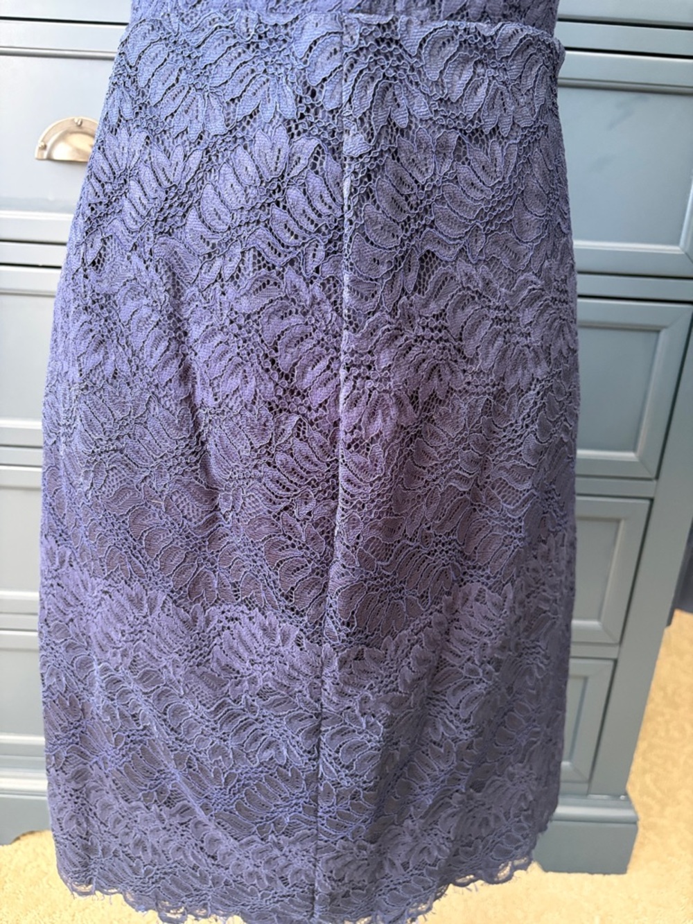 Banana Republic Deep Blue Lace Midi Skirt - Picture 3 of 5